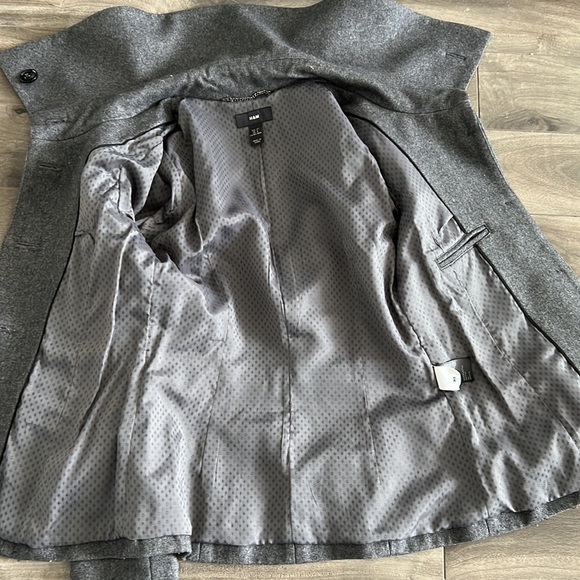 Front button wool blend winter dress coat - Picture 6 of 11